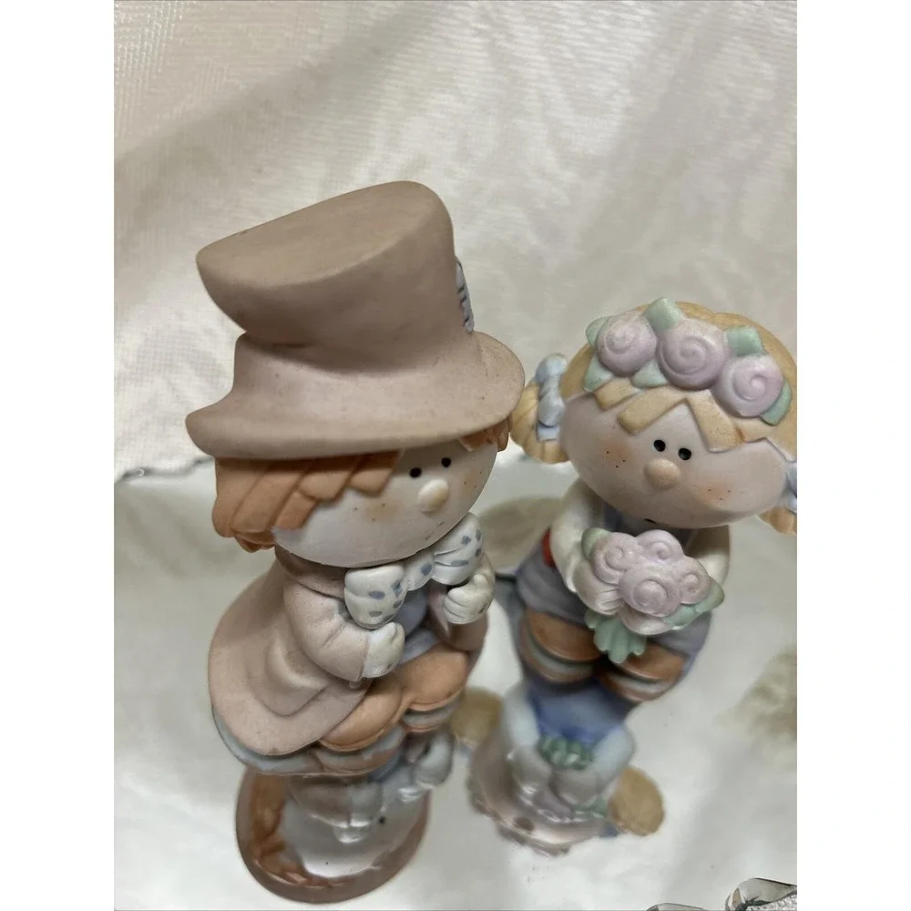 Bumpkins Bisque Porcelain‎ Bride & Groom Figurines Fabrizio George Cake Toppers